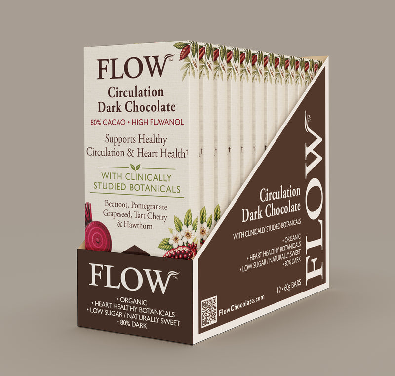 FLOW Circulation Dark Chocolate 12 Bar PACK