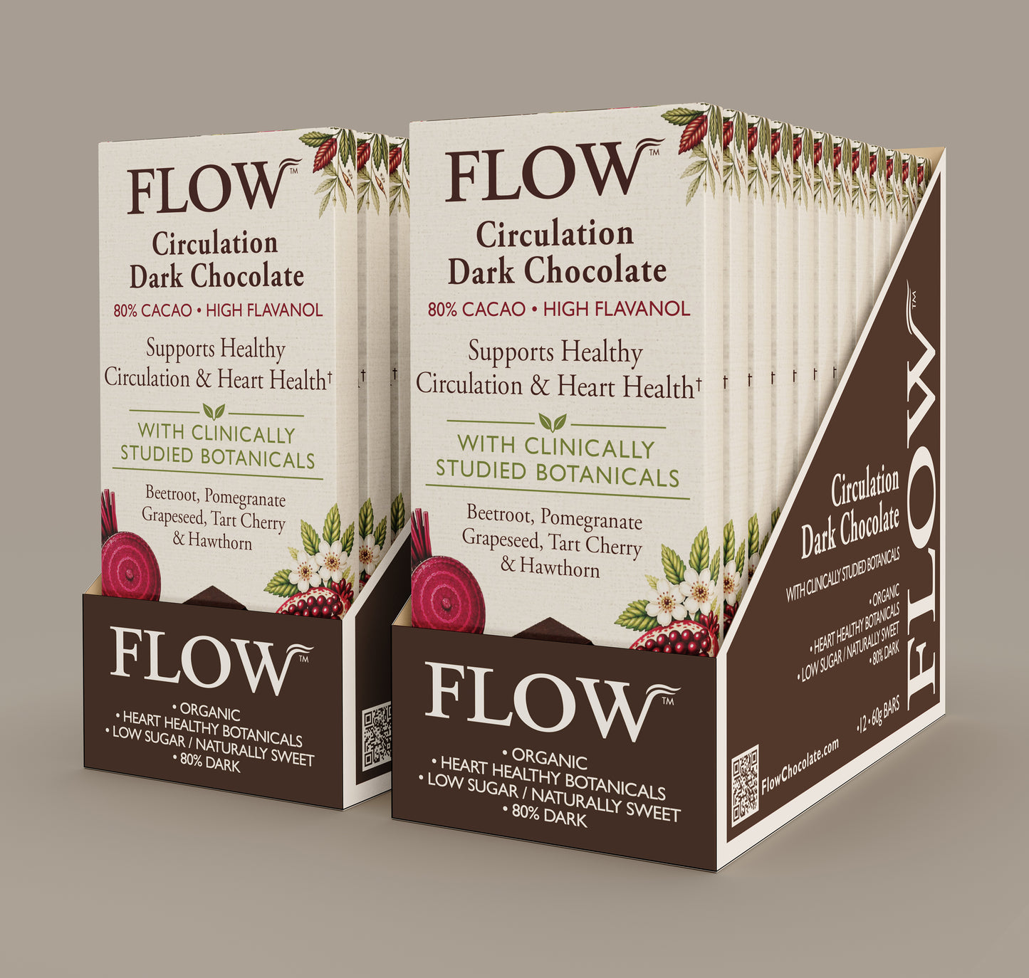 FLOW Circulation Dark Chocolate 24 Bar PACK