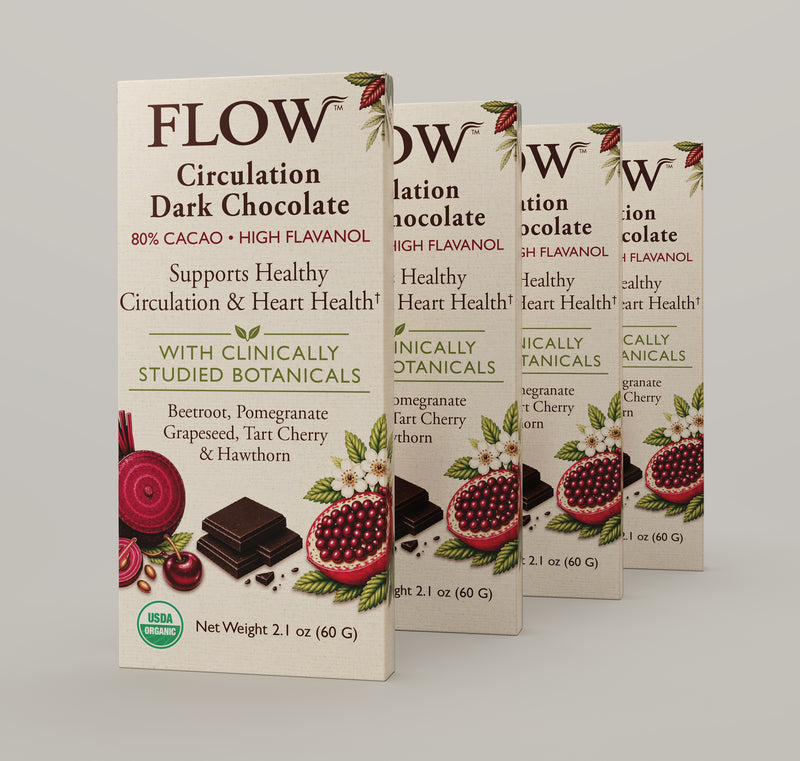 FLOW Circulation Dark Chocolate 4 Bar PACK