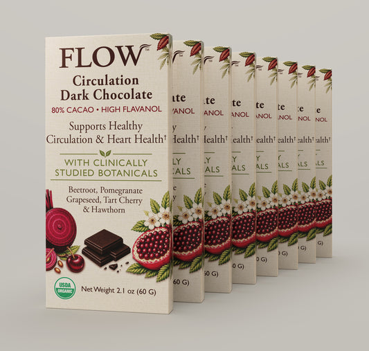 FLOW Circulation Dark Chocolate 8 Bar PACK