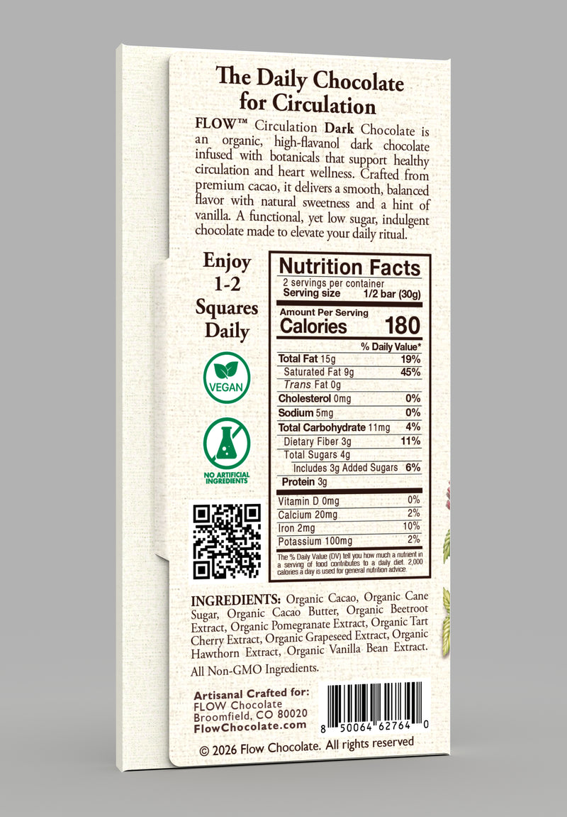 FLOW Circulation Dark Chocolate 4 Bar PACK